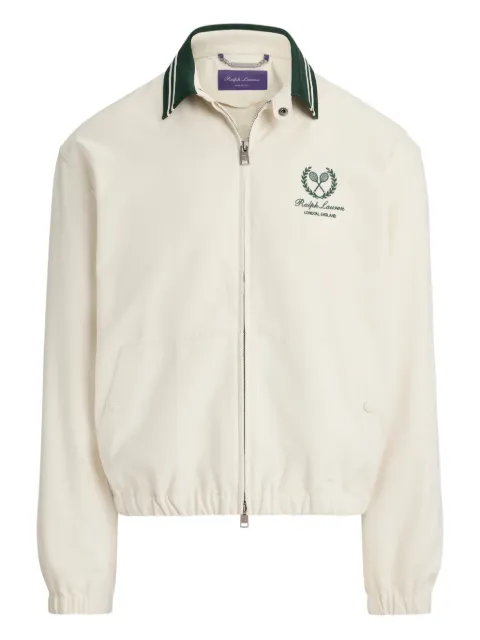 Ralph Lauren Purple Label embroidered-logo bomber jacket