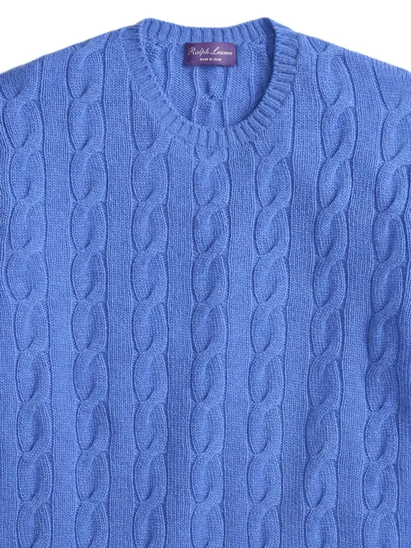 Ralph Lauren Purple Label ケーブルニット セーター | ブルー