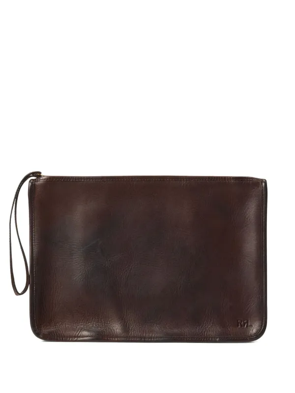 RRL スエードレザー クラッチバッグ Ralph Lauren RRL レザー クラッチバッグ | ブラウン | FARFETCH JP