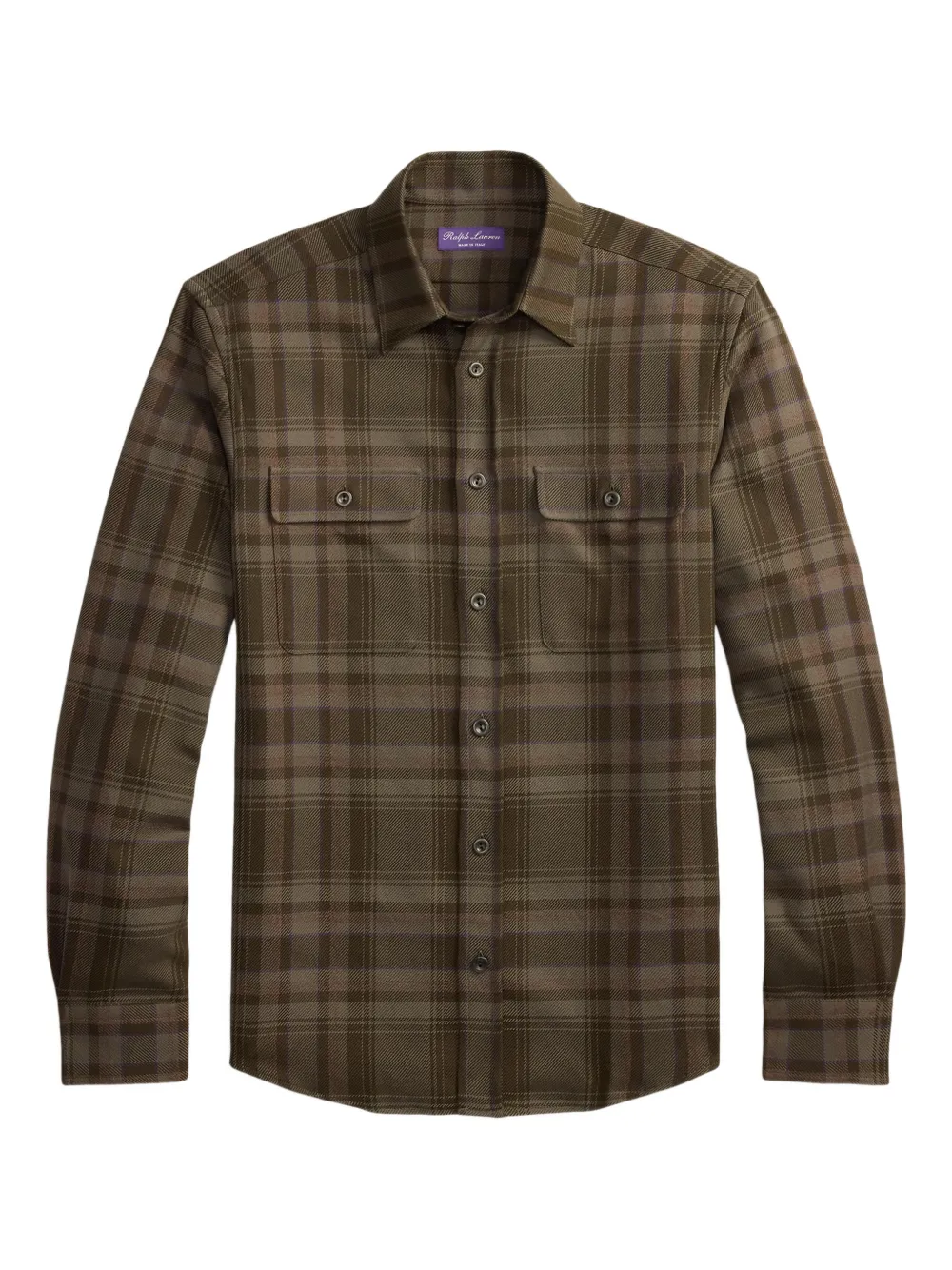 Ralph Lauren Purple Label plaid long-sleeve shirt - Marrone