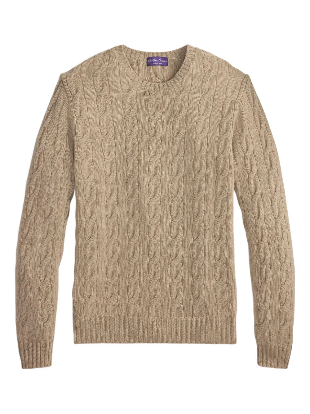 Ralph Lauren Purple Label Kabelgebreide kasjmier pullover Beige