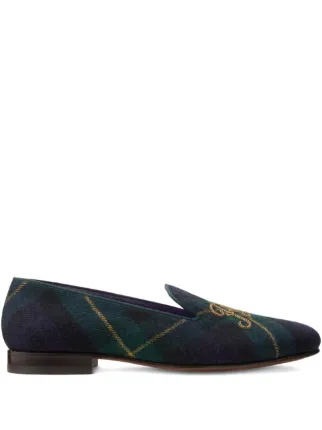 Ralph Lauren Purple Label チェック ローファー | ブルー | FARFETCH JP