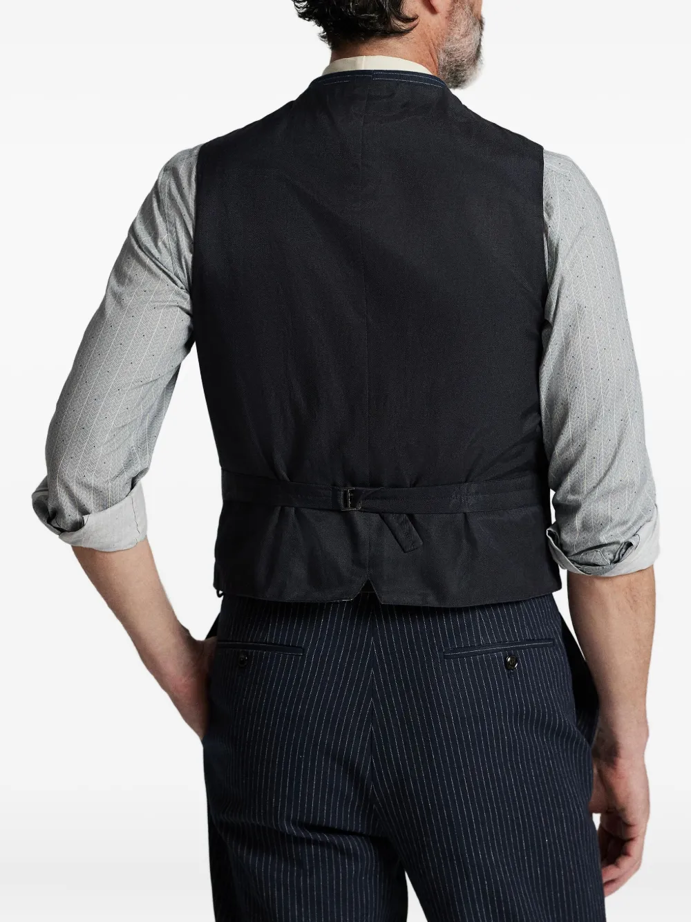 Ralph Lauren RRL Gilet met krijtstreep Blauw