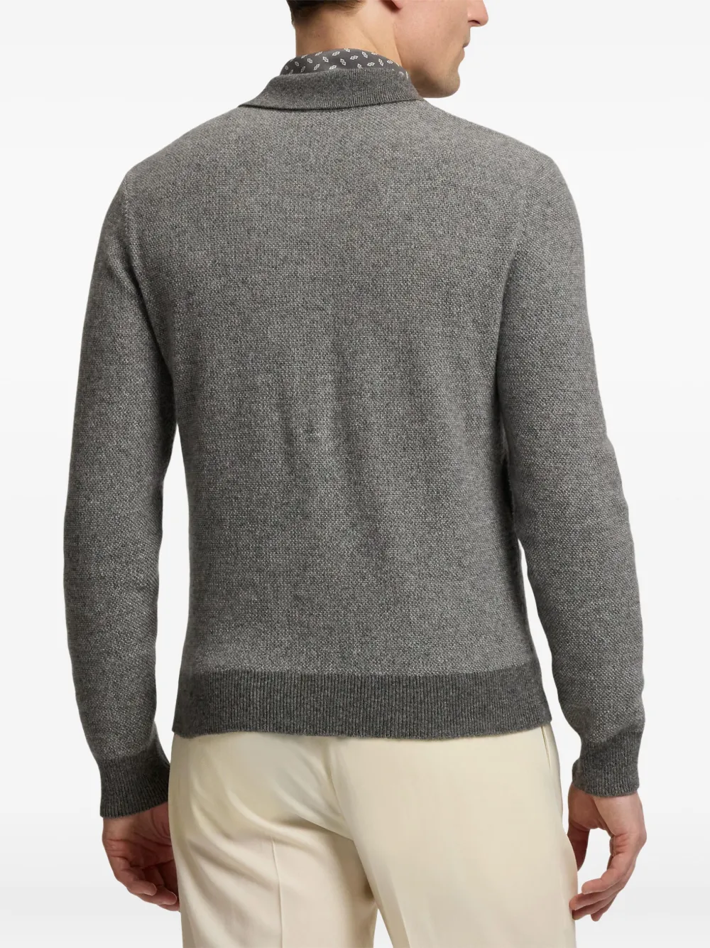 Ralph Lauren Purple Label Kasjmier poloshirt Grijs