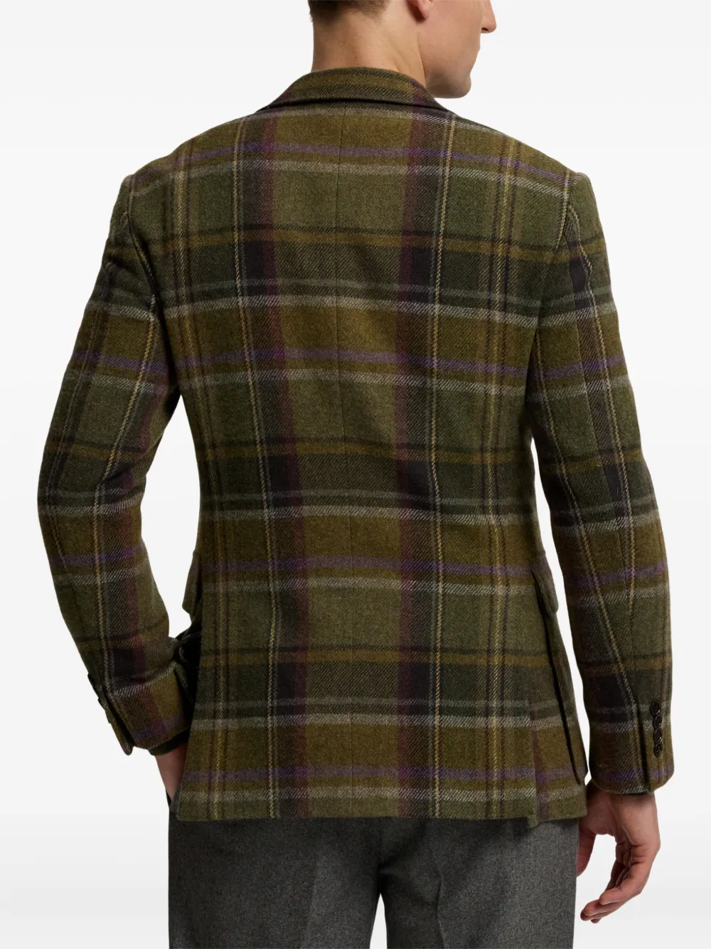 Ralph Lauren Purple Label Blazer met enkele rij knopen Bruin