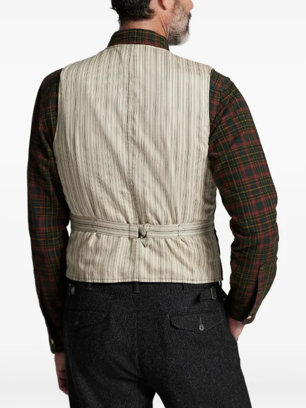 RRLブラウン ベスト L Ralph Lauren RRL ショールカラーベスト | ブラウン | FARFETCH JP