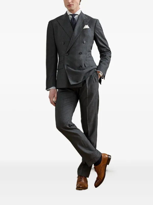 Ralph Lauren Purple Label double-breasted Tailored Blazer | Grey