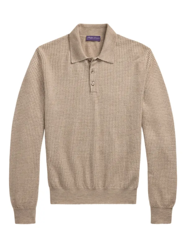 Ralph Lauren Purple Label ニット ポロシャツ | ニュートラル