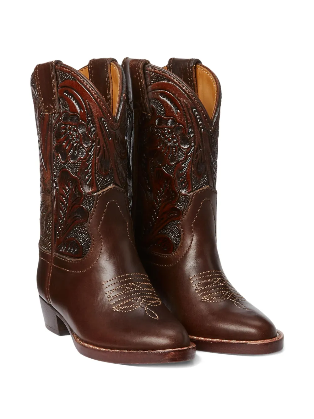 Ralph Lauren RRL Leren laarzen met Western-stijl Bruin