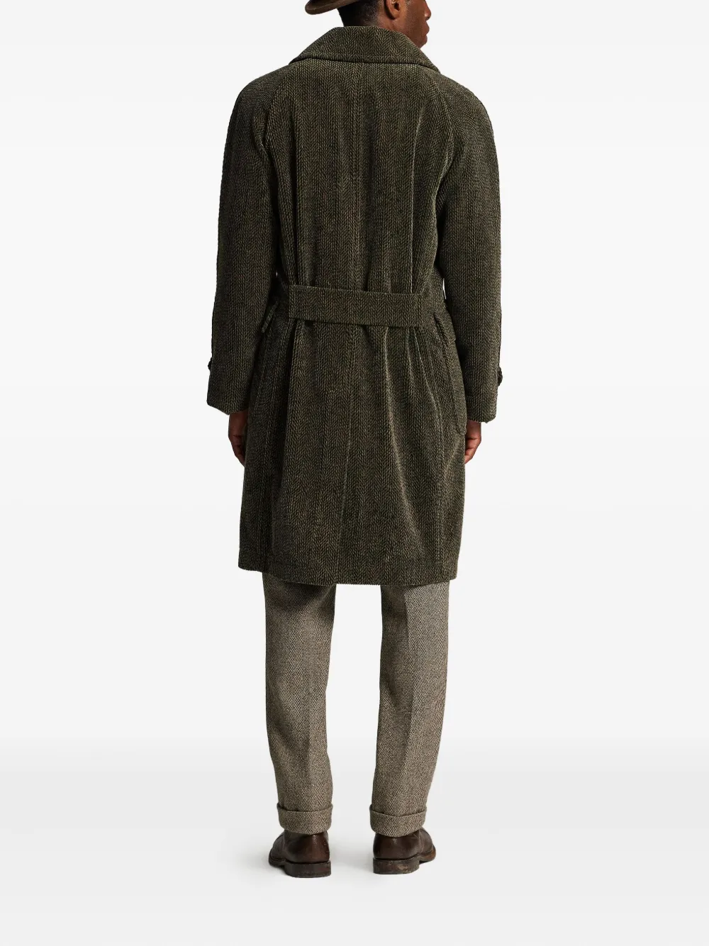 Rrl Doppelreihiger Cordmantel In Green