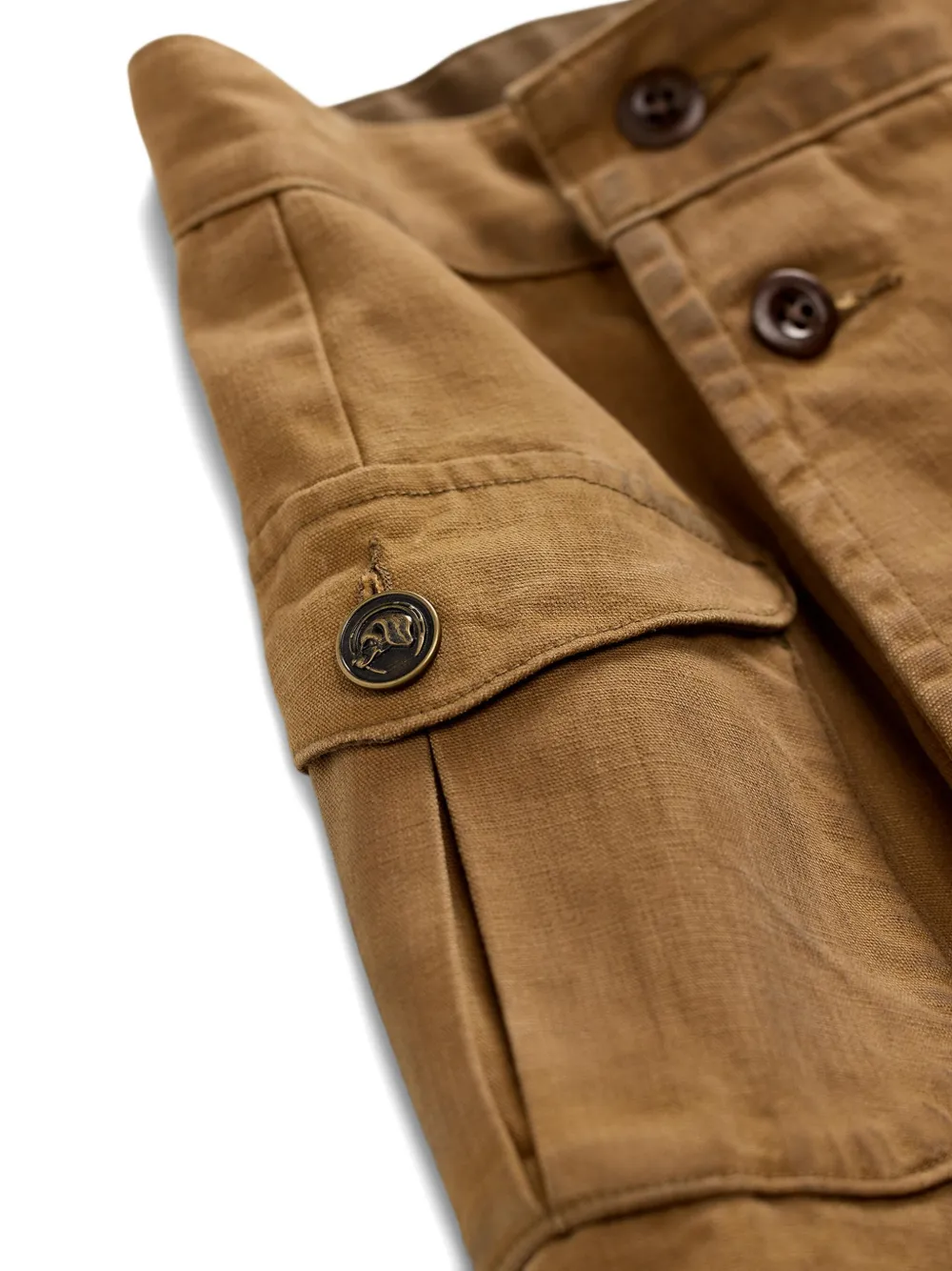 Rrl Caitlyn Front-buttoned Skirt In Brown