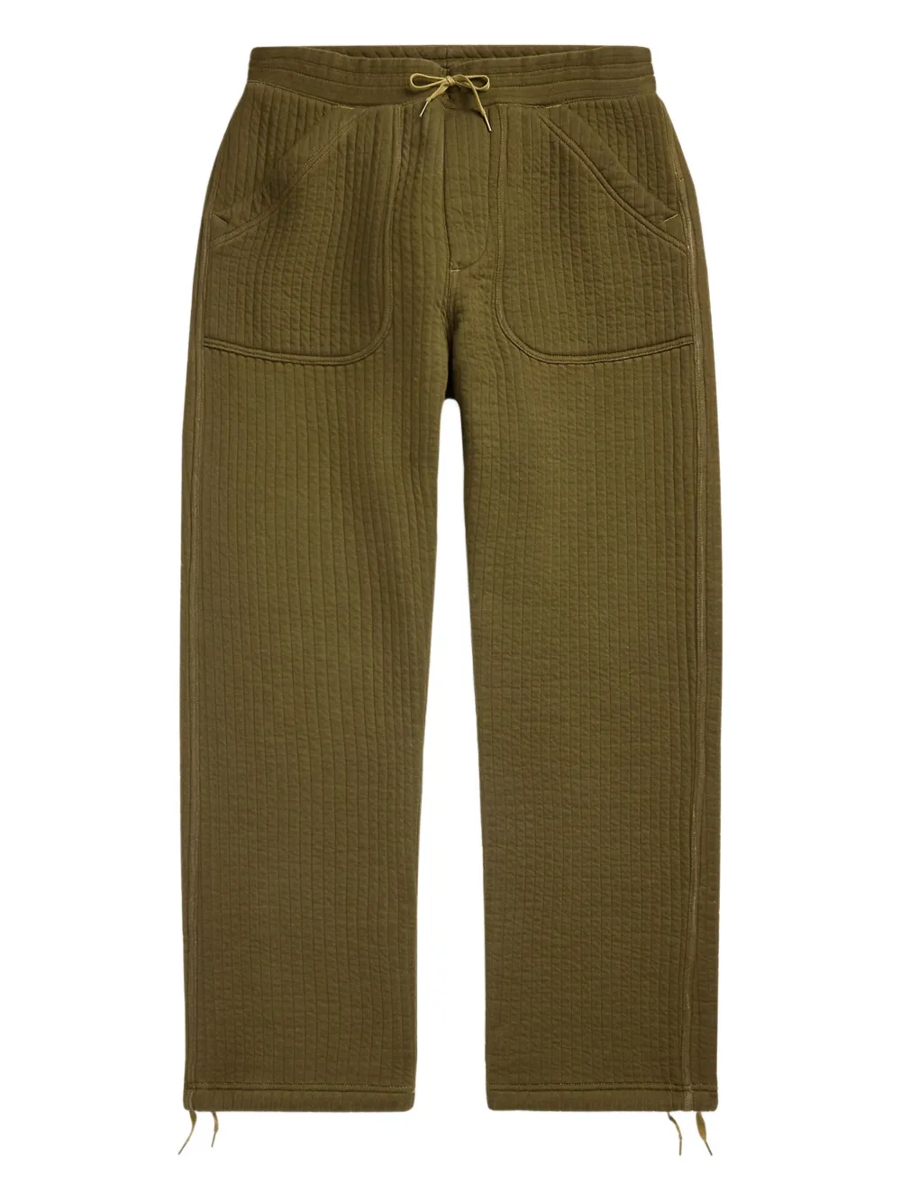 Rrl Quilted Drawstring Trousers In Green