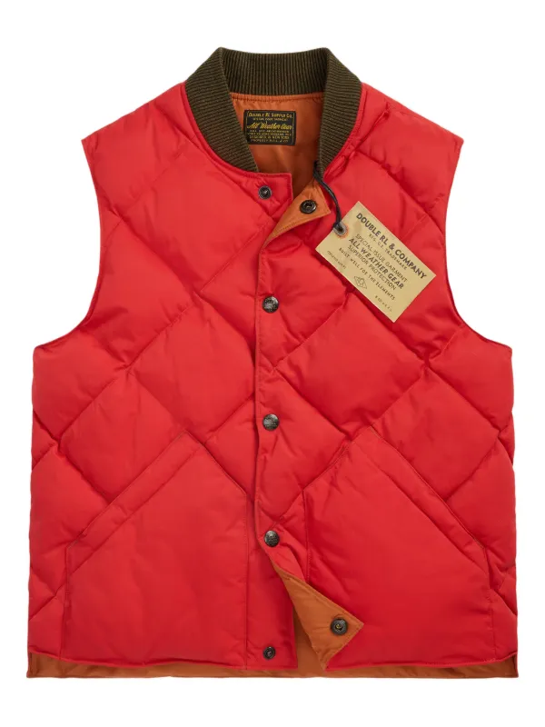 Ralph Lauren RRL キルティング ベスト | オレンジ | FARFETCH JP