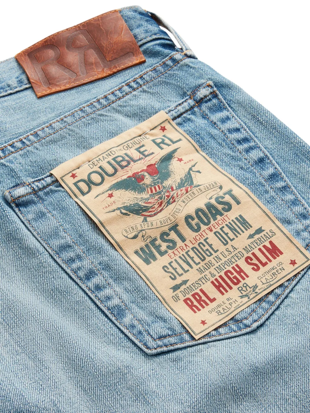 Ralph Lauren RRL Jeans met gerolde pijpen Blauw