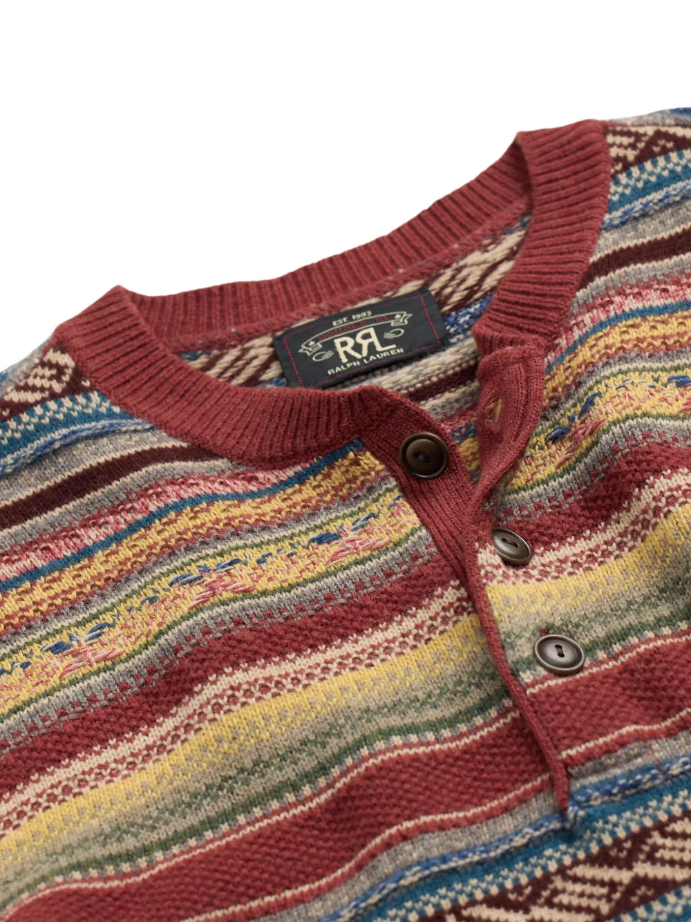 Ralph Lauren RRL Intarsia gebreide trui Rood