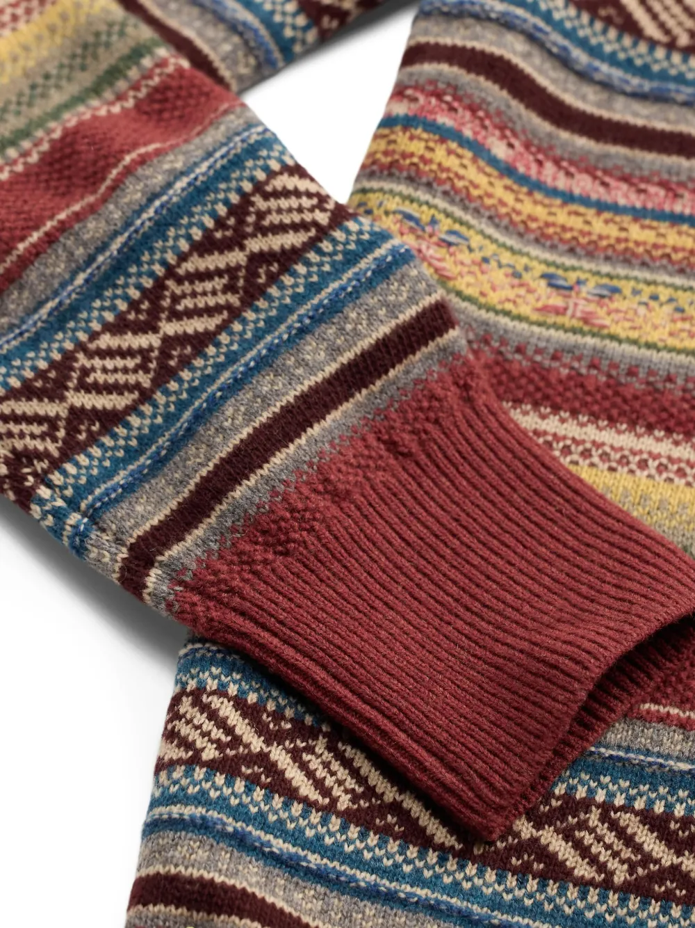 Ralph Lauren RRL Intarsia gebreide trui Rood