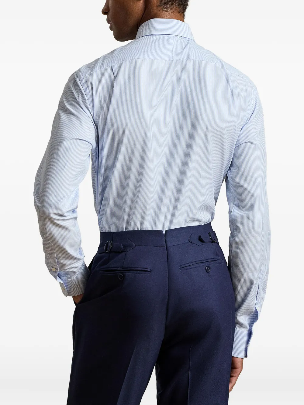 Ralph Lauren Stripe Long-sleeve Cotton Shirt In Blue