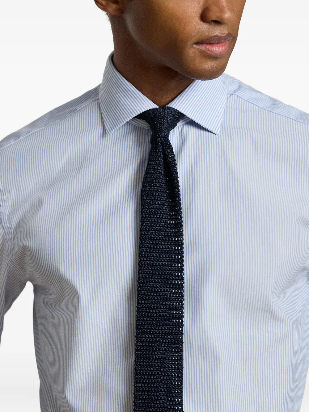 Ralph Lauren Stripe Long-sleeve Cotton Shirt In Blue