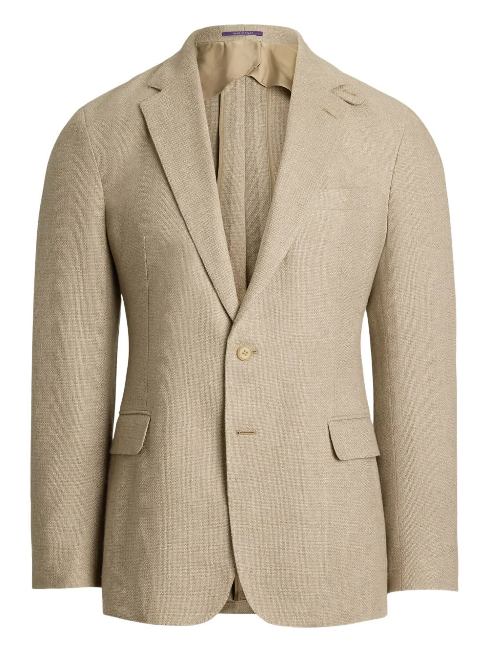 Ralph Lauren Purple Label Blazer met twee knopen en textuur Beige