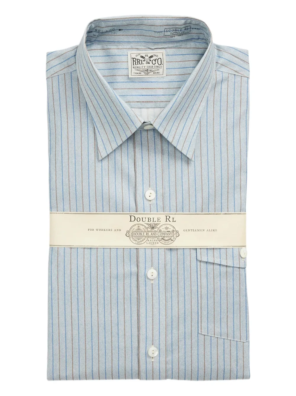 Ralph Lauren RRL Eli gestreept overhemd - Blauw