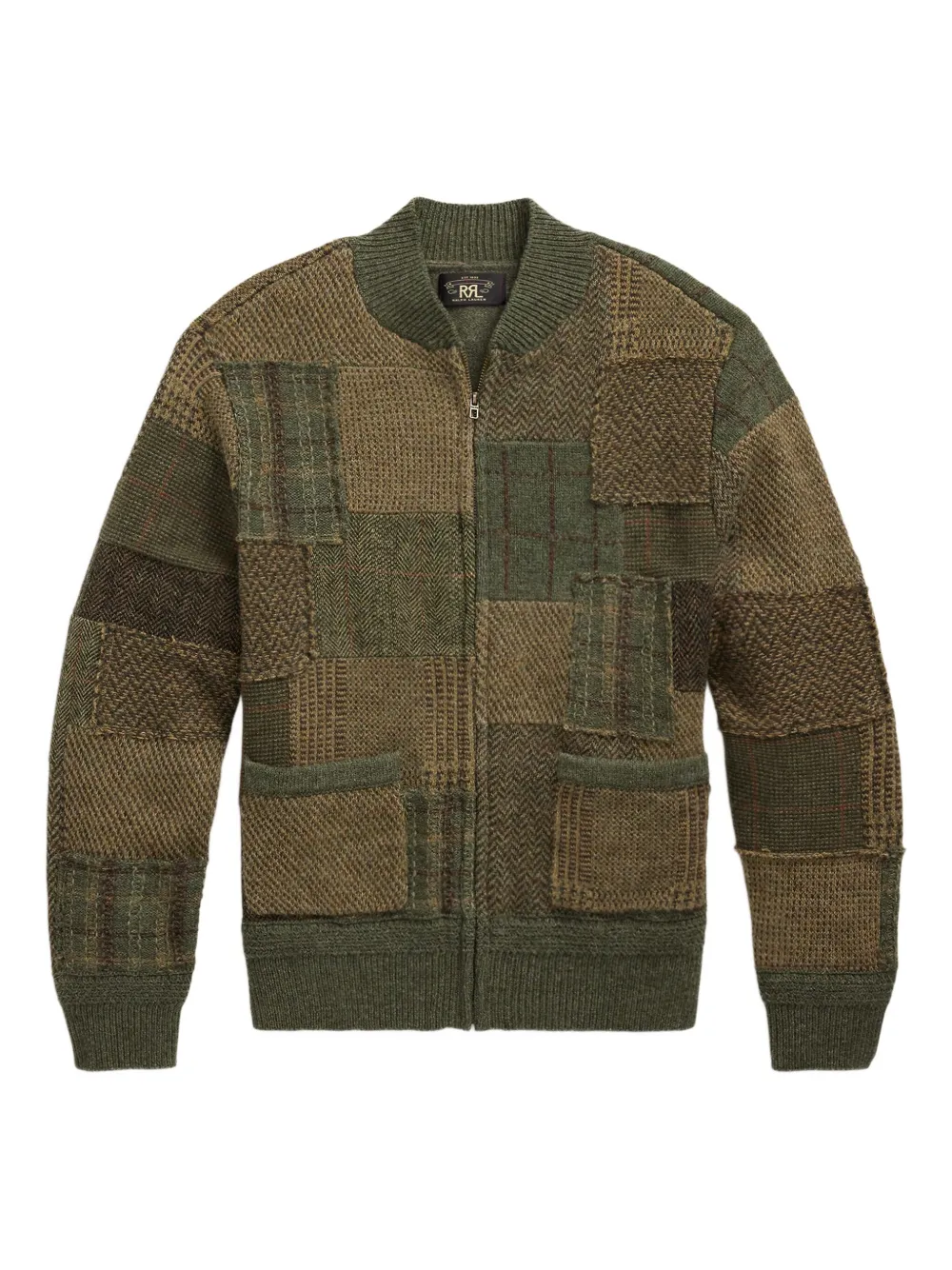 Ralph Lauren RRL パッチワーク カーディガン - グリーン Ralph Lauren RRL パッチワーク カーディガン - グリーン