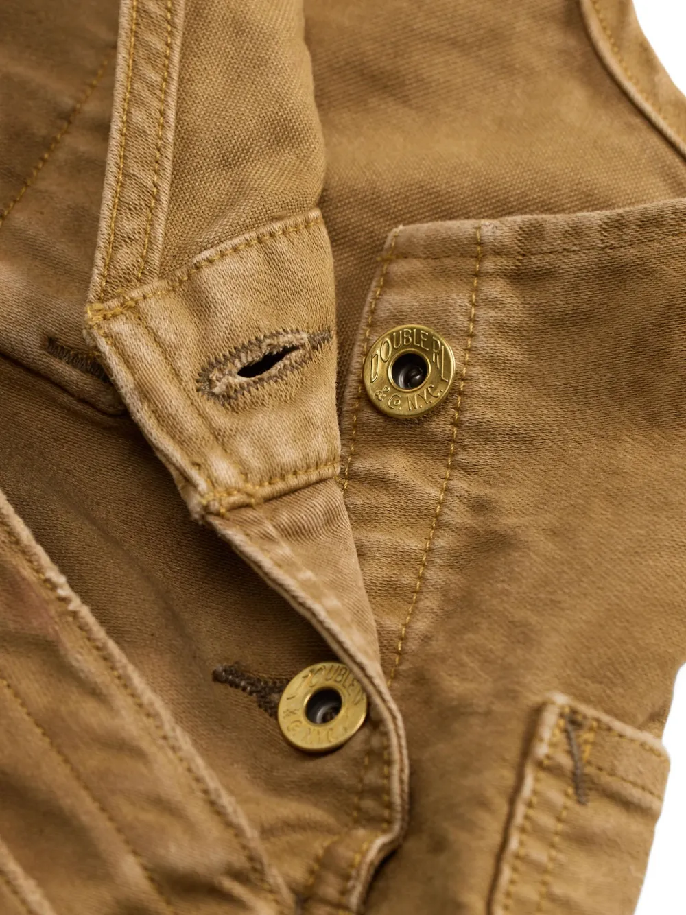 Rrl Paint-splatter Dungarees In Brown