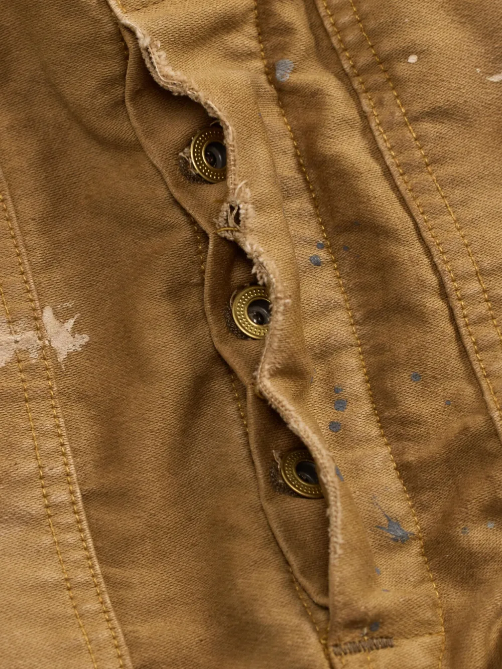 Rrl Paint-splatter Dungarees In Brown