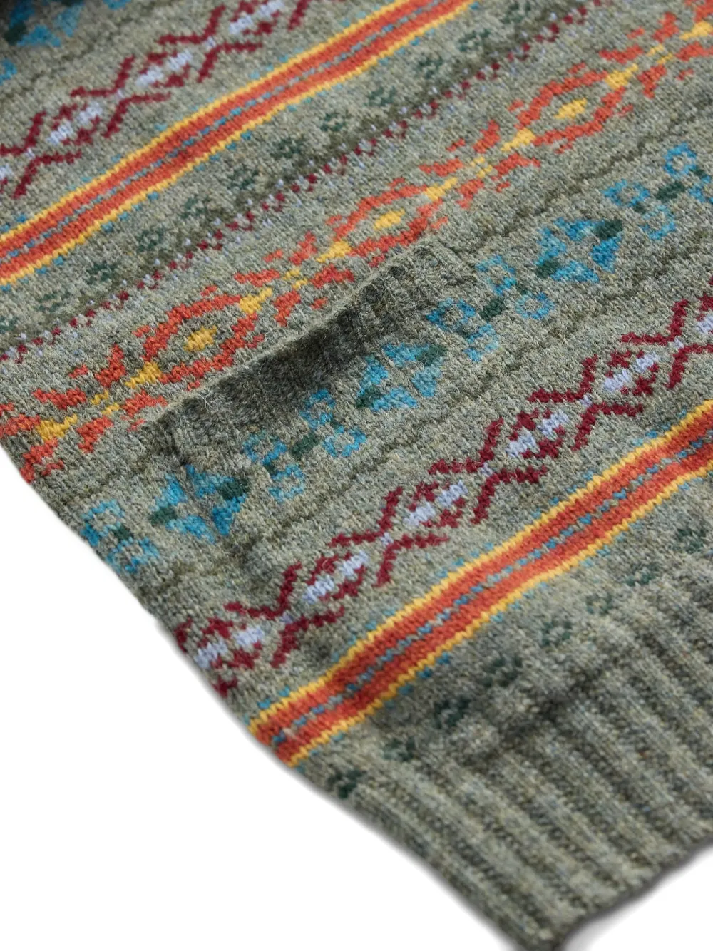 Ralph Lauren RRL Fair Isle gilet met jacquard Groen