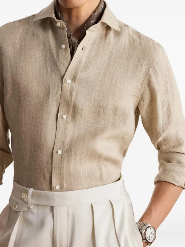 Ralph Lauren Purple Label リネンシャツ | ニュートラル