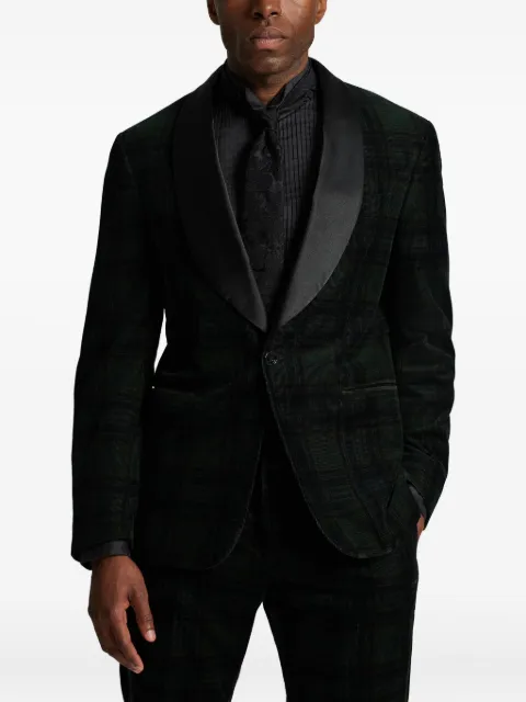 Ralph Lauren RRL saco de traje de pana con cuello esmoquin