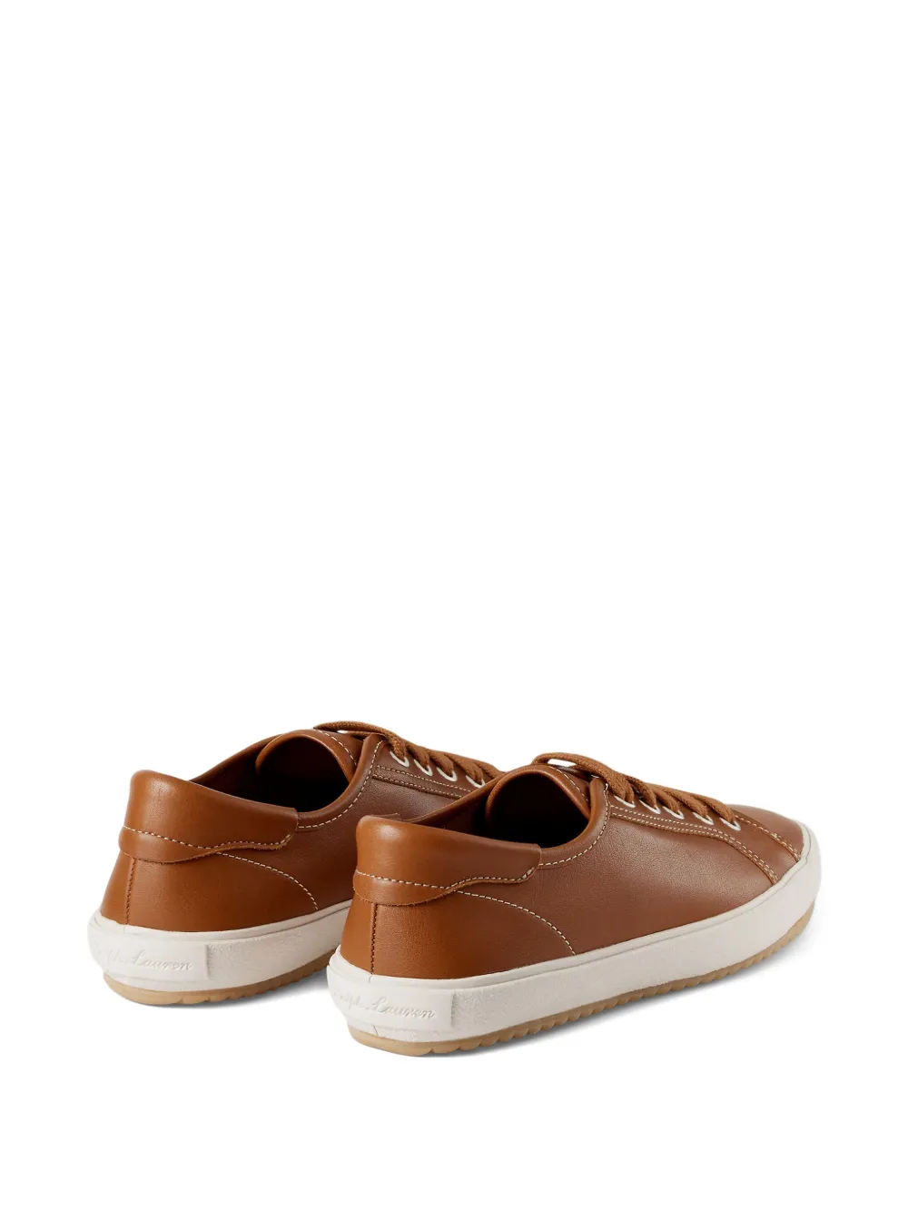 Ralph Lauren Collection Bayston leather lace-up sneakers 002 RL GOLD
