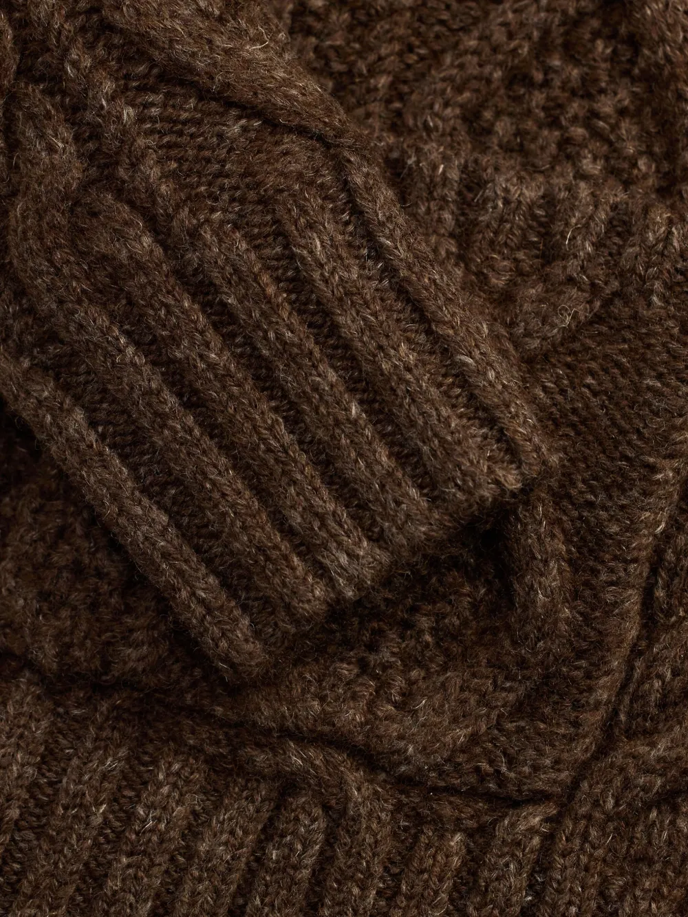 Ralph Lauren RRL Kabelgebreid vest met sjaalkraag Bruin