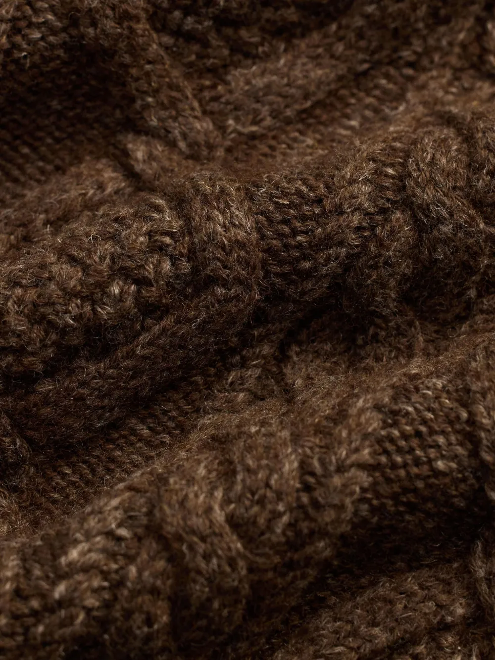 Ralph Lauren RRL Kabelgebreid vest met sjaalkraag Bruin