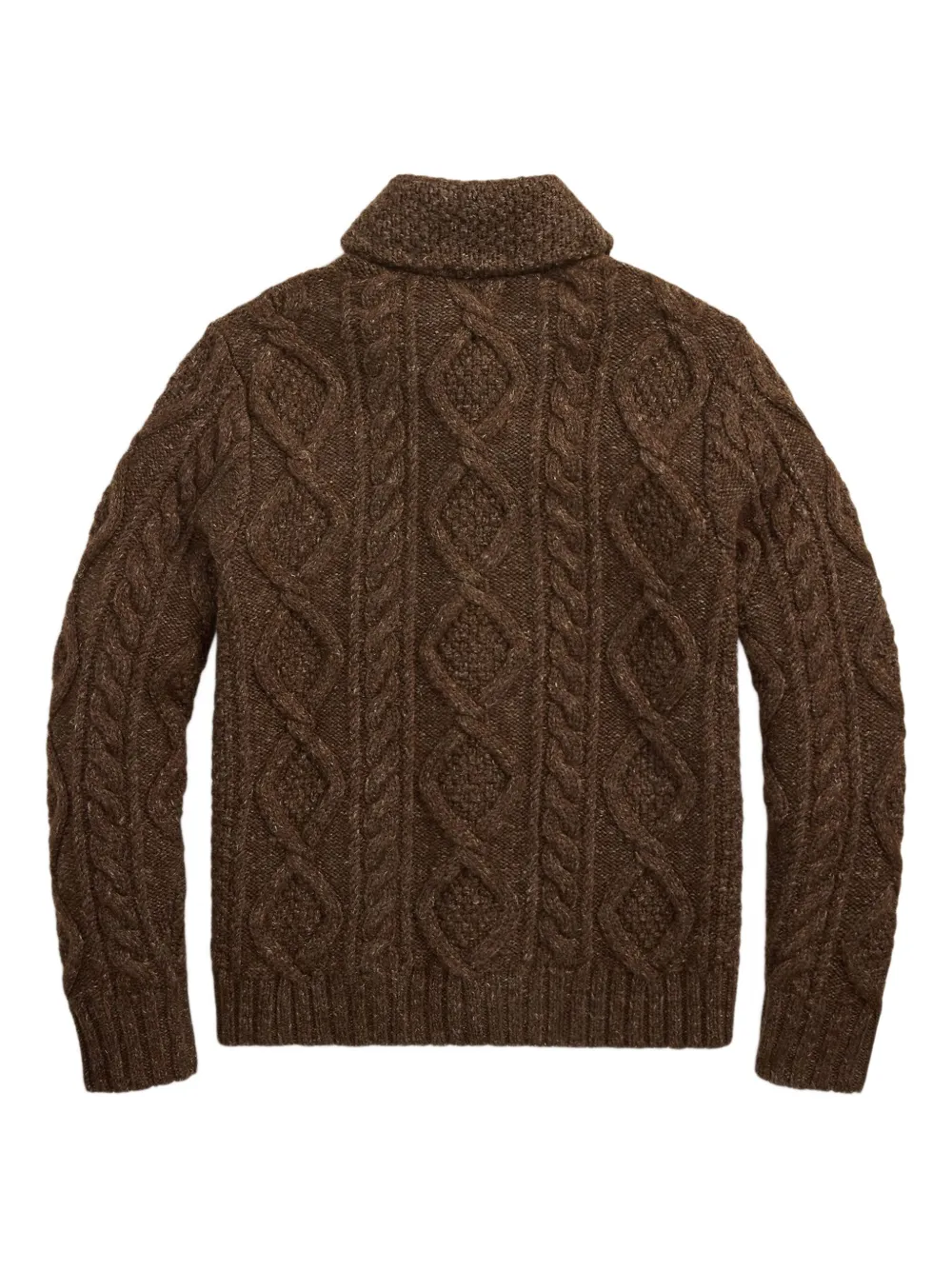 Ralph Lauren RRL Kabelgebreid vest met sjaalkraag Bruin