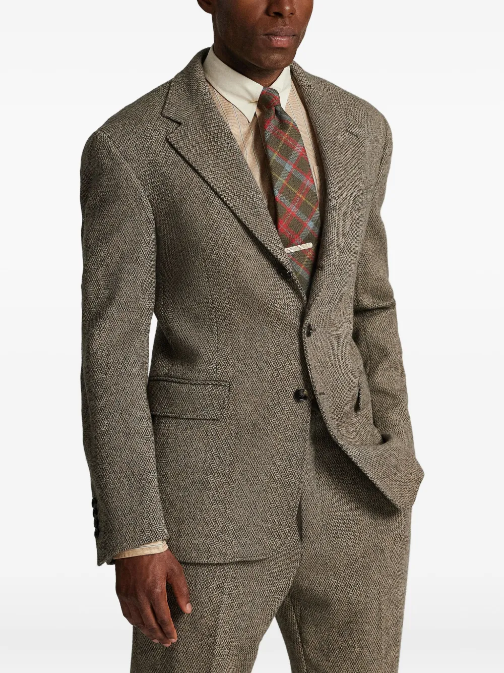 Ralph Lauren RRL Tweed blazer met drie knopen Bruin