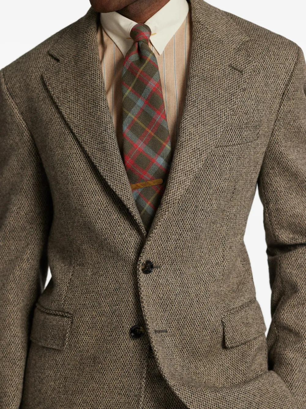 Ralph Lauren RRL Tweed blazer met drie knopen Bruin
