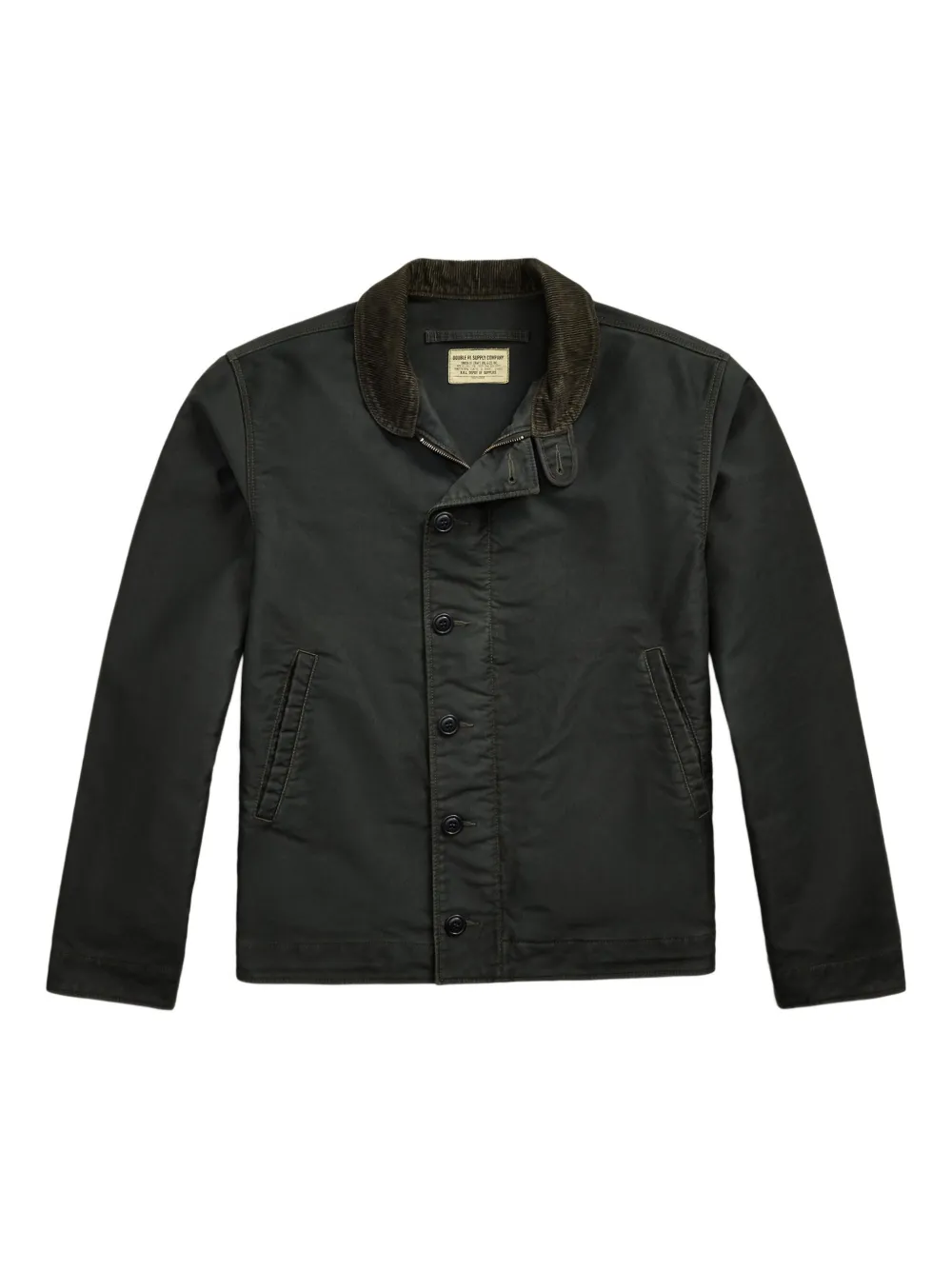 Ralph Lauren RRL Jack met ribfluwelen kraag Zwart