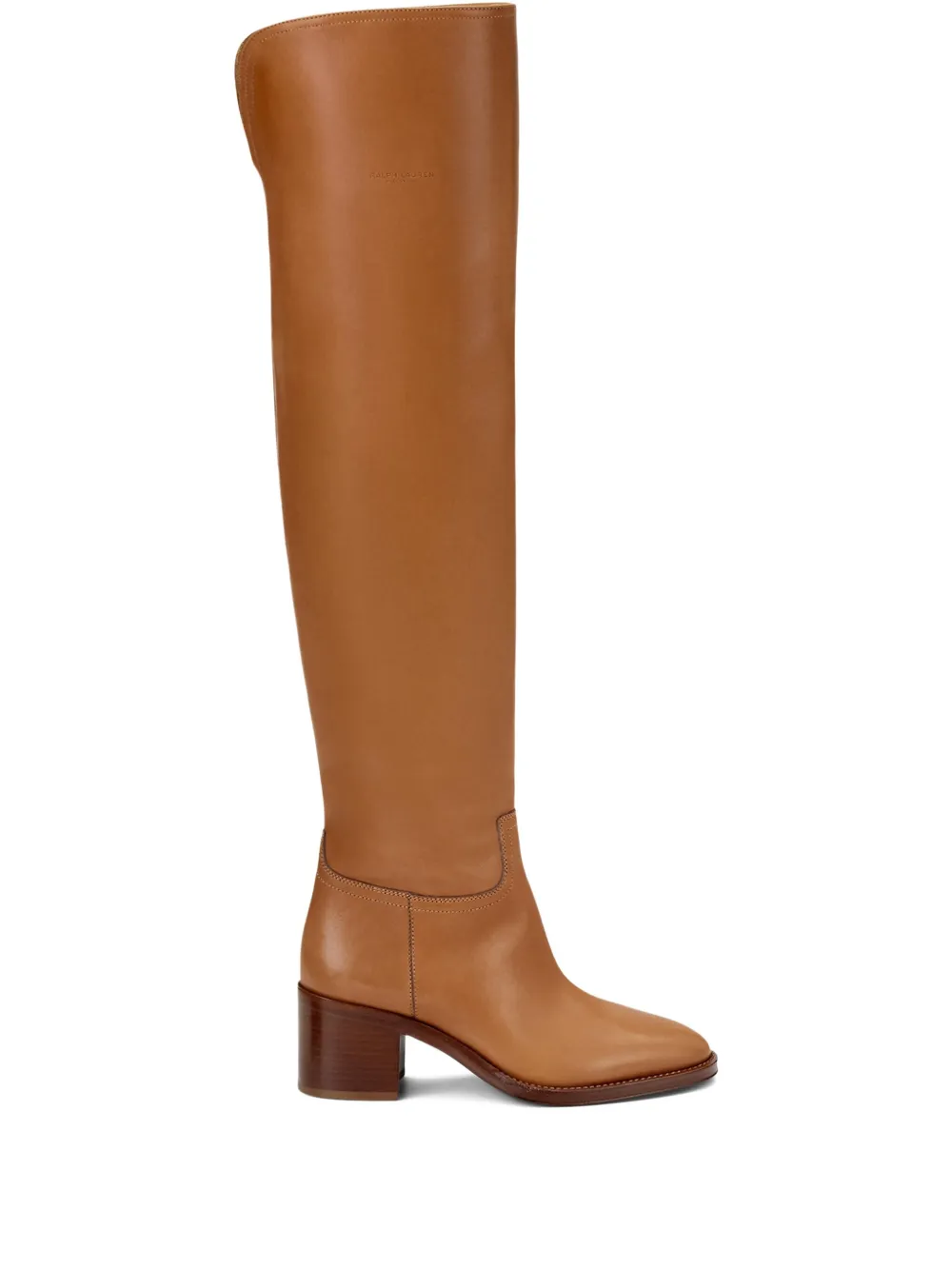 Ralph Lauren Collection 55 mm Barnet leren kniehoge laarzen Bruin
