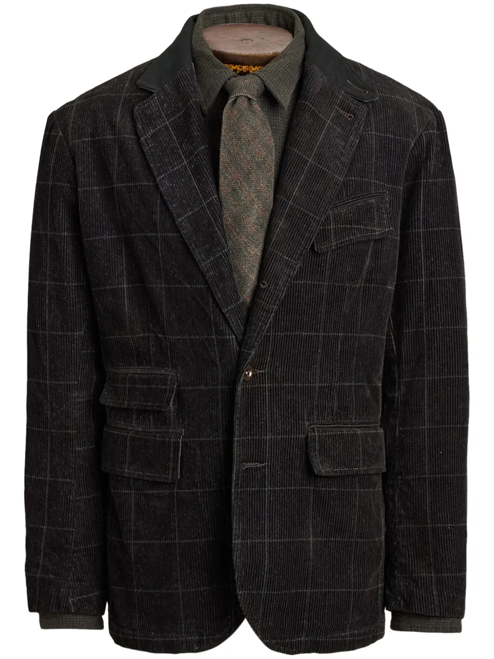 Ralph Lauren RRL corduroy checked blazer | Black | Image 1