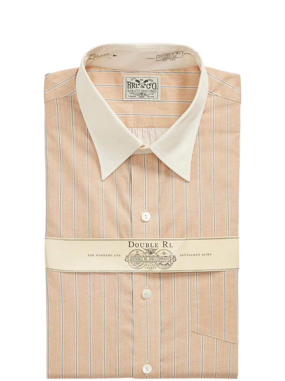 Ralph Lauren RRL Gestreept katoenen overhemd Oranje