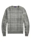 Ralph Lauren Purple Label plaid crew-neck top - Grey