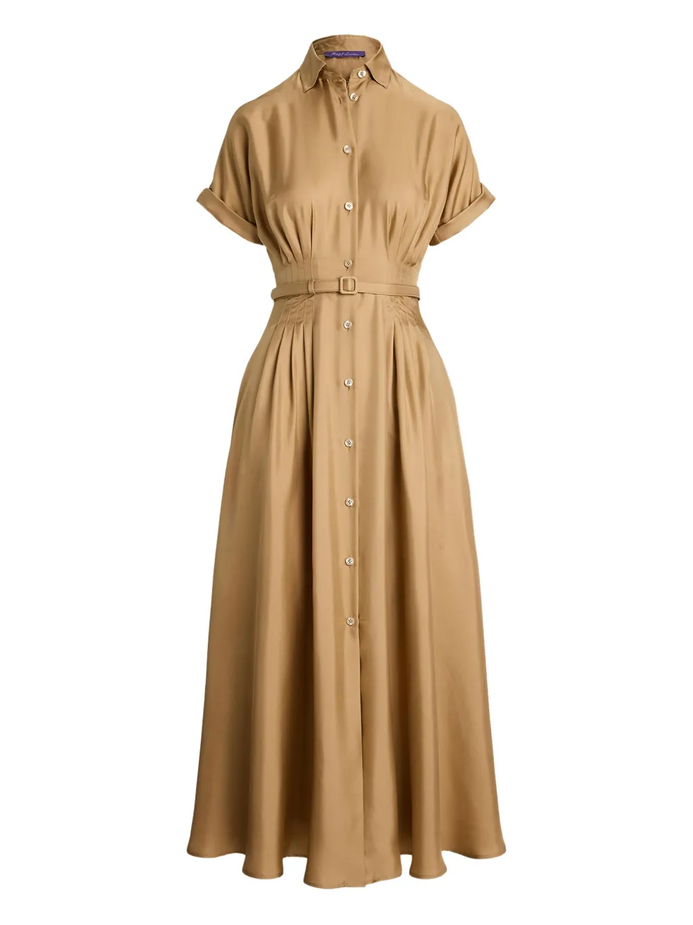 Ralph Lauren Collection Donatella short-sleeve midi dress Beige