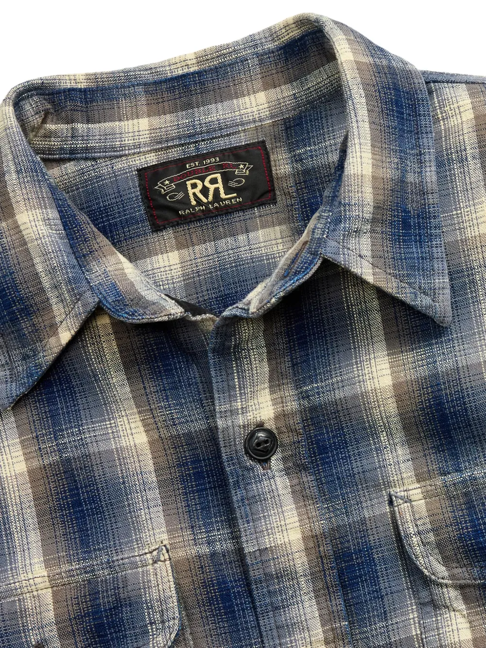Ralph Lauren RRL Geruit overhemd Blauw