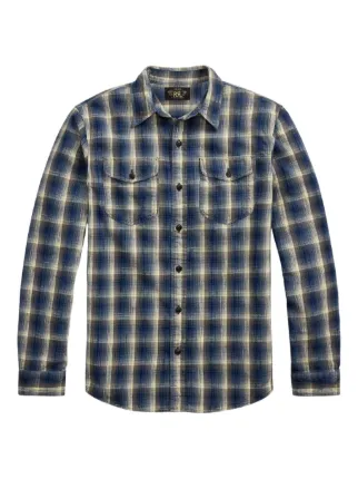 【RRL★チェックシャツ】 Ralph Lauren RRL チェック シャツ | ブルー | FARFETCH JP