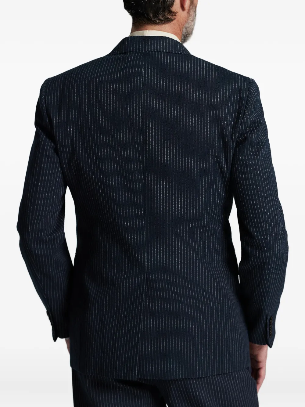  Ralph Lauren Rrl Pinstripe-pattern Single-breasted Blazer - Blue 