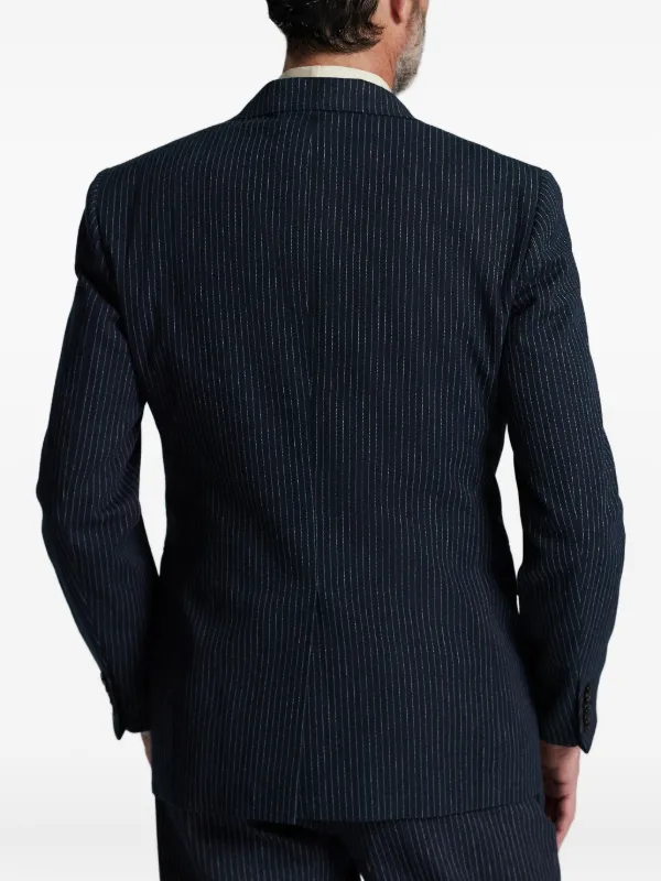 Ralph Lauren RRL pinstripe-pattern single-breasted Blazer | Blue