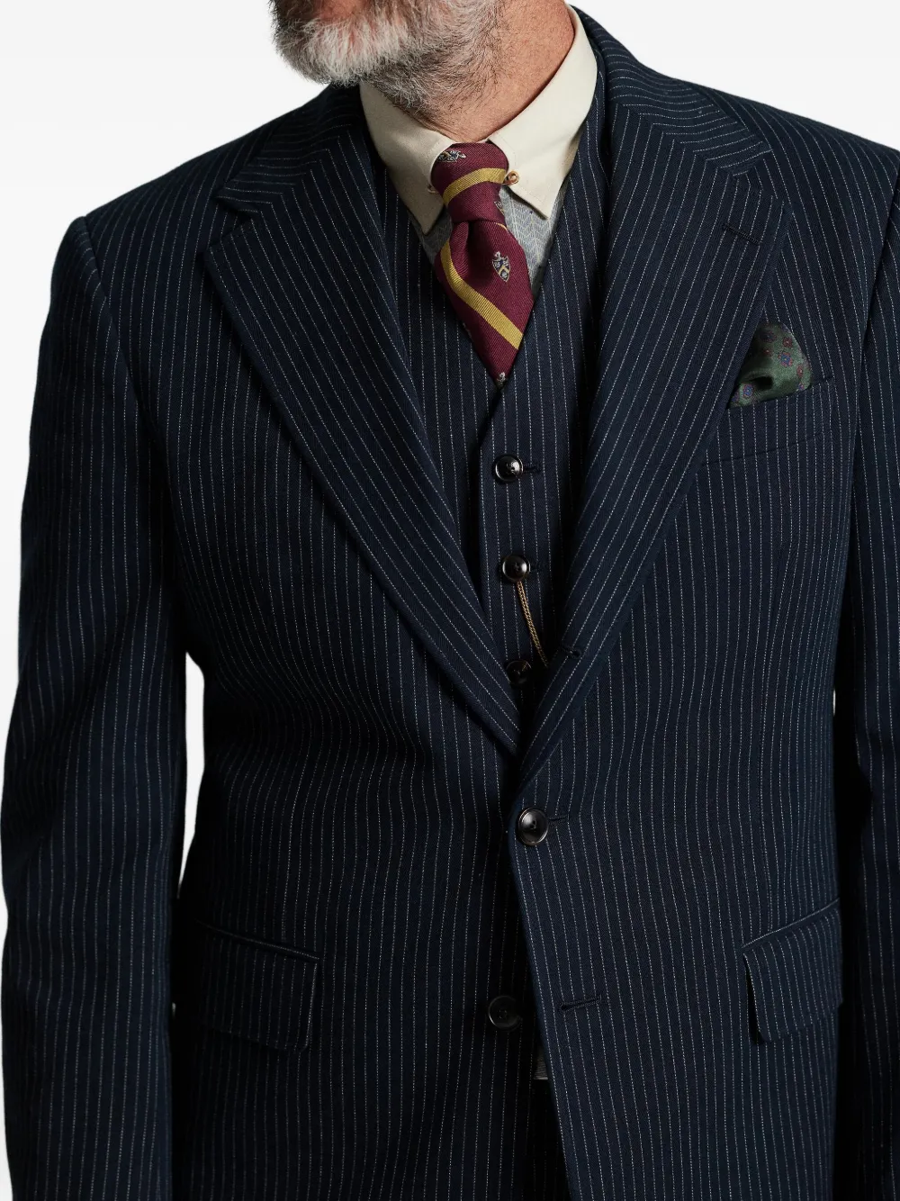 Ralph Lauren RRL Blazer met enkele rij knopen met krijtstreep Blauw