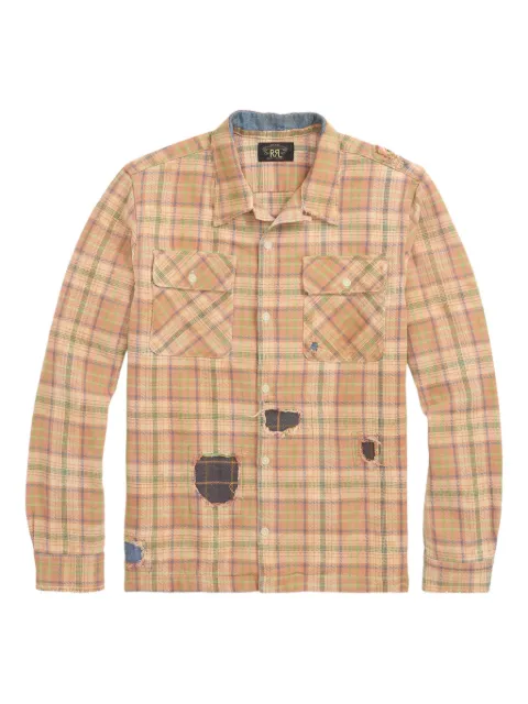 Ralph Lauren RRL Carter patched plaid shirt