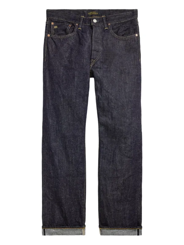 RL ラルフローレン ダークブルー ストレートジーンズ polo RalphLaurenダークブルー ストレートジーンズ 32 x 32 ハイライズ