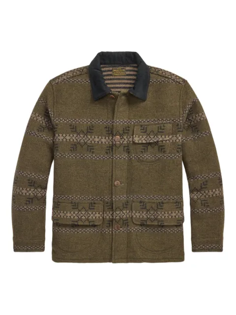 Ralph Lauren RRL patterned-jacquard button-up jacket
